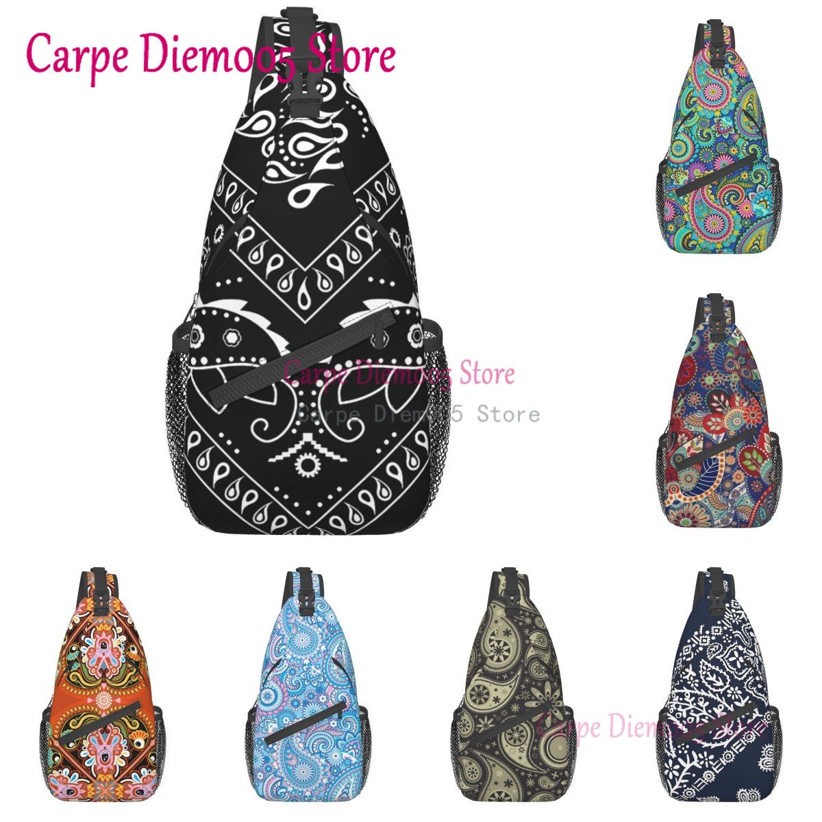 Black And White Paisley Chican - Bandana Blank White のレビューと価格