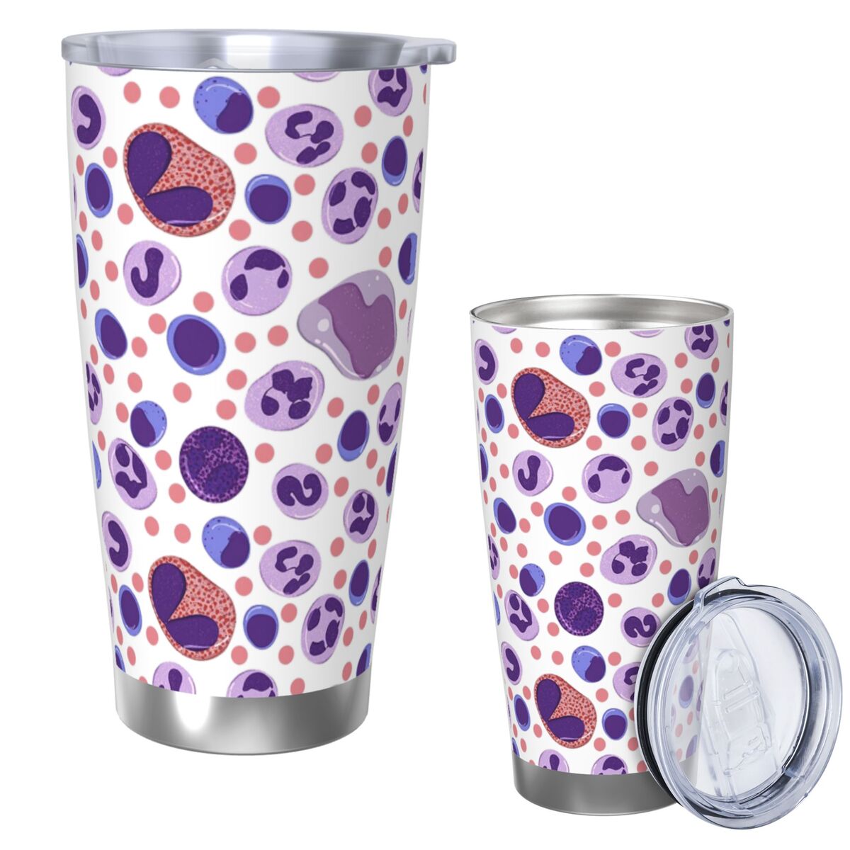 Large White Blood Cell Pattern - Tumbler 20Oz White のレビューと価格