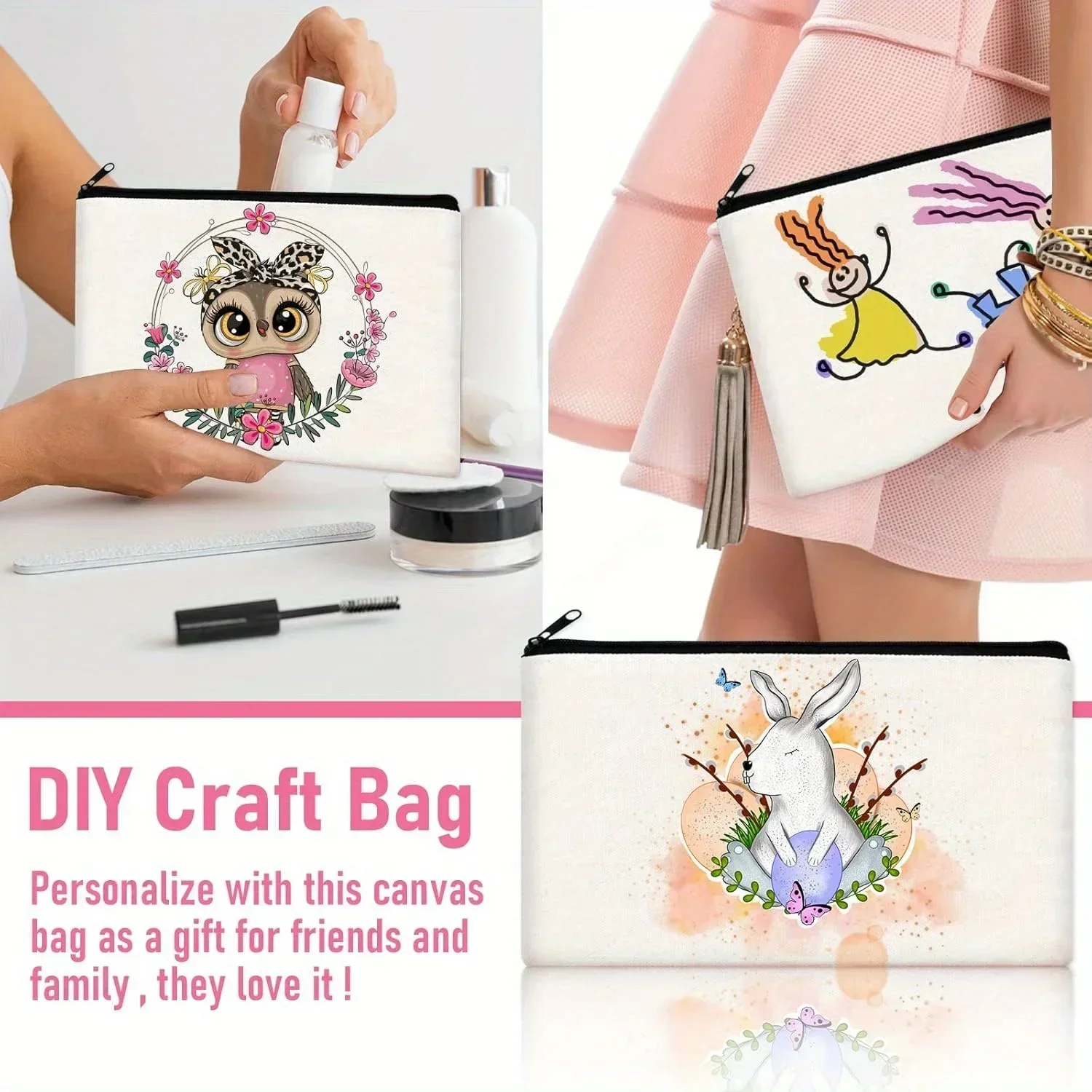 20pcs Sublimation Blank Makeup - Tote Bag Sublimation のレビューと価格