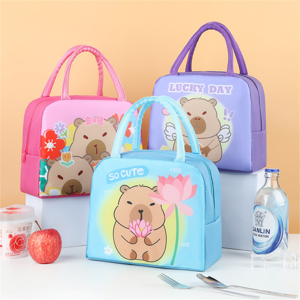 Cartoon Capybara Lunch Bag Ins - Tote Bag Sublimation のレビューと価格