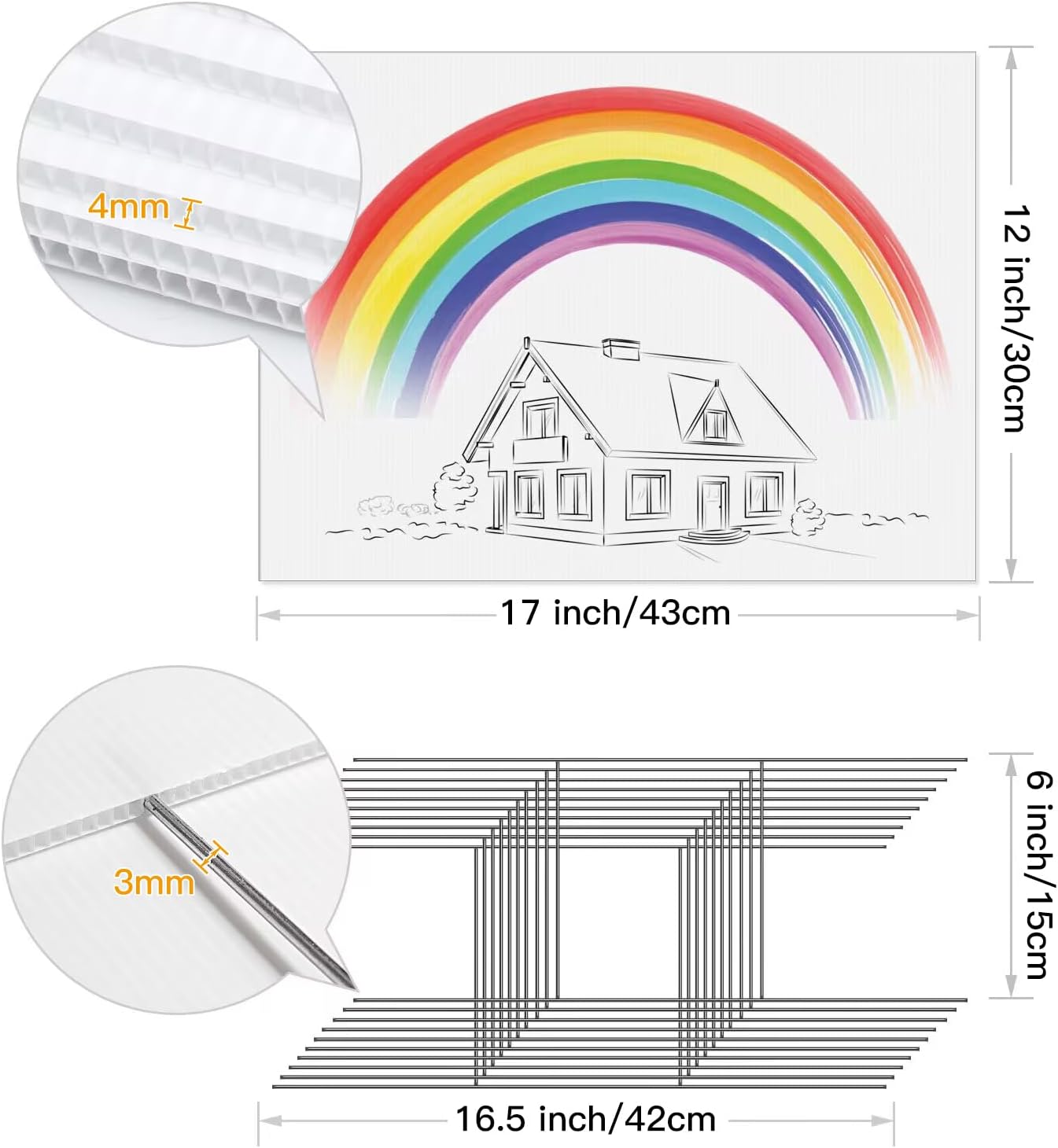 22Pcs Blank Yard Signs with St - Yard Sign Blank のレビューと価格