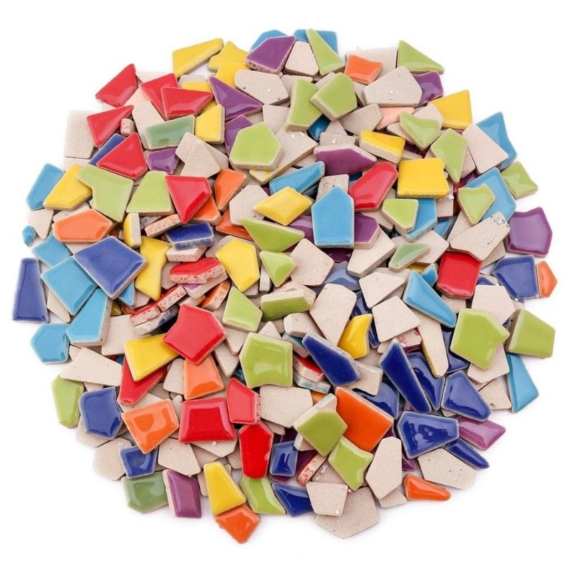 100g Randomly Mixed Colors DIY - Ceramic Tile Blank のレビューと価格