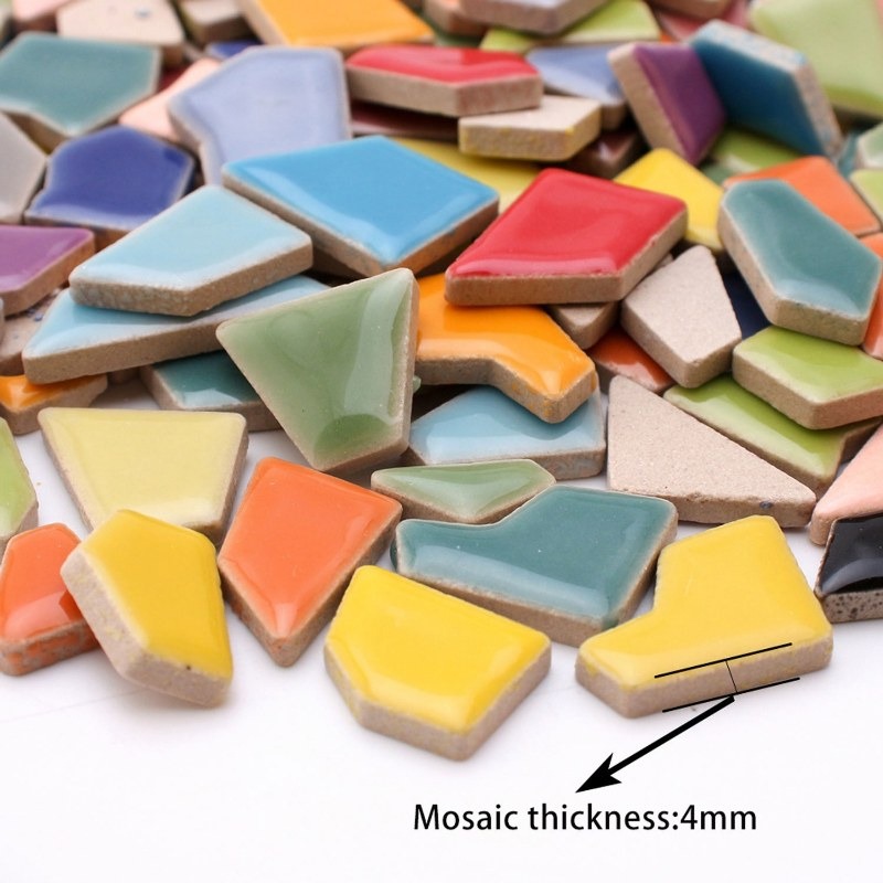 100g Randomly Mixed Colors DIY - Ceramic Tile Blank のレビューと価格