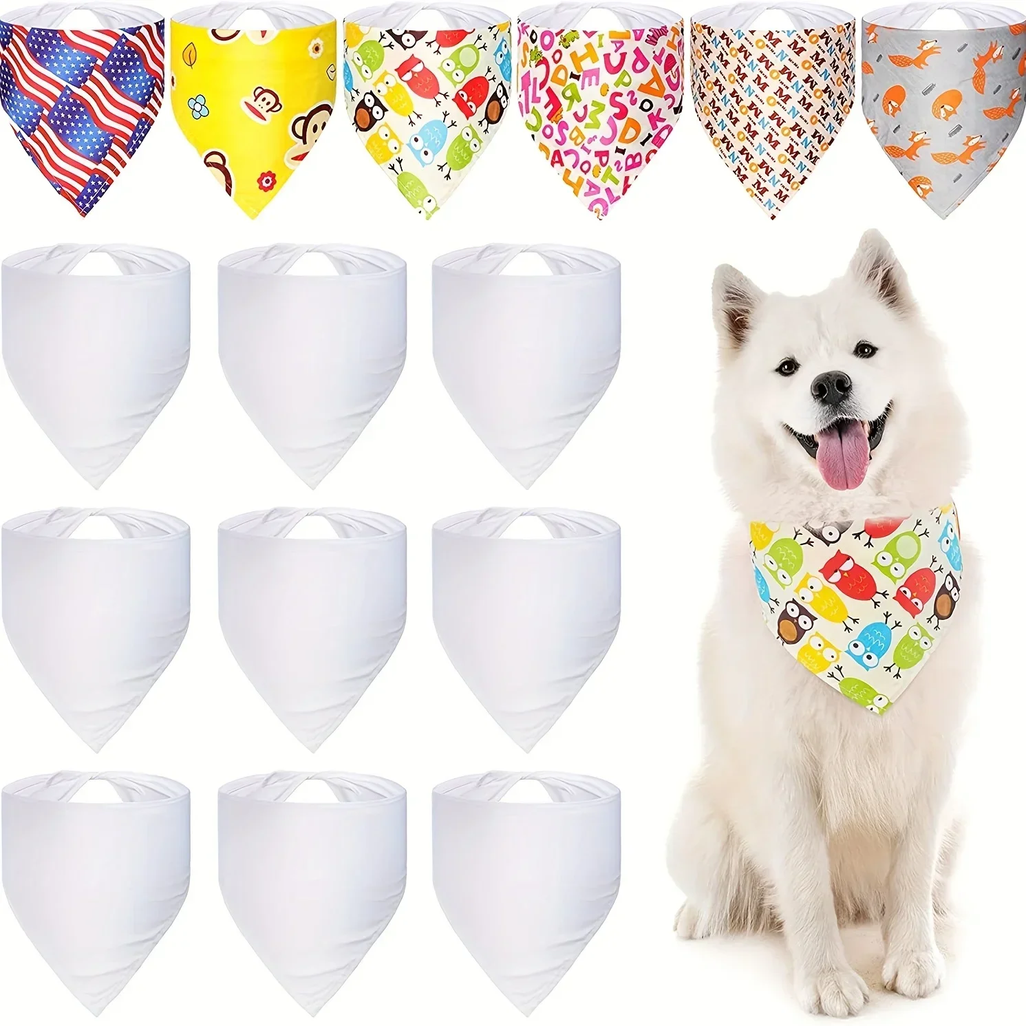 30pcs White Polyester Blank Do - Bandana Blank White のレビューと価格