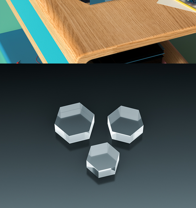 Clear Polished Hexagonal Acryl - Photo Acrylic Block のレビューと価格