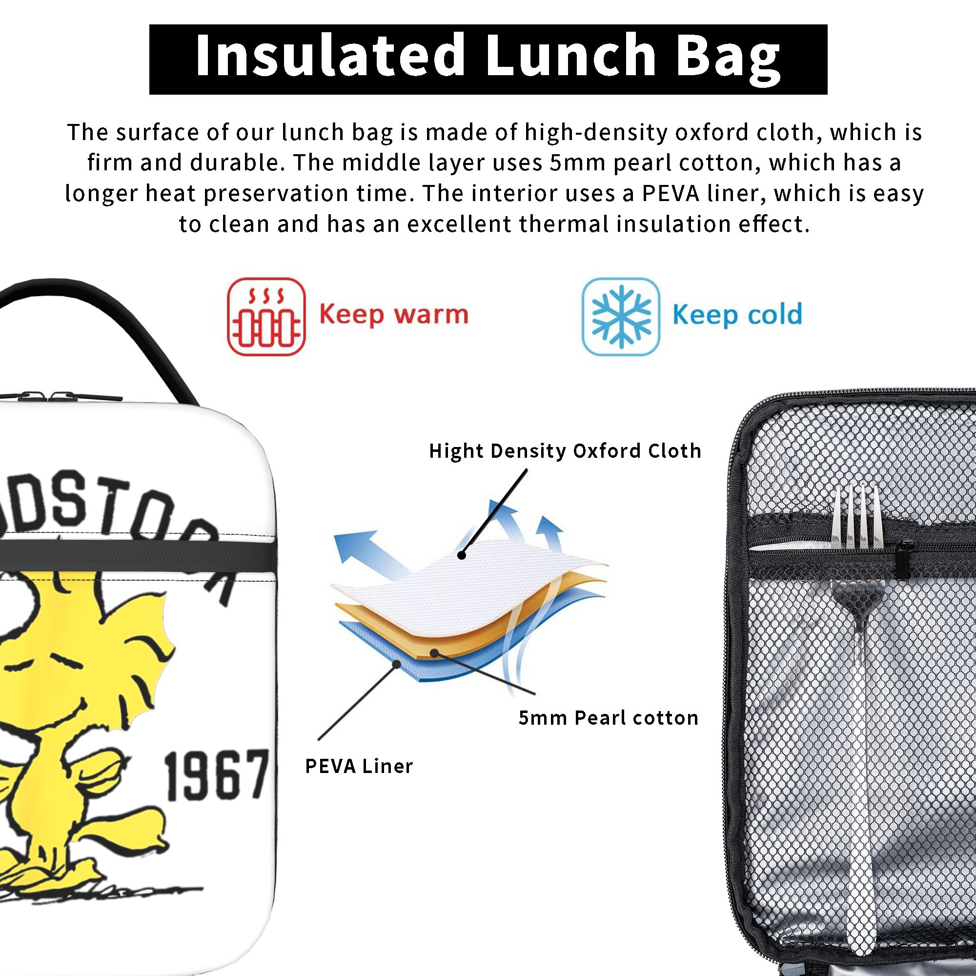 Peanuts Woodstock Snoopy Insul - Tote Bag Sublimation のレビューと価格