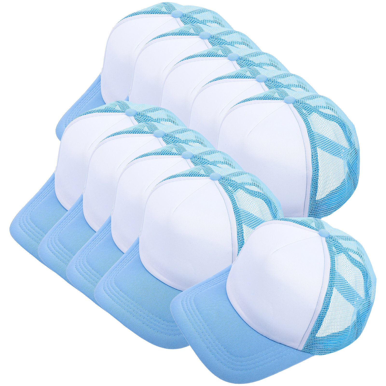10Pcs Mesh Baseball Hat Blank  - Hat Sublimation Blank のレビューと価格