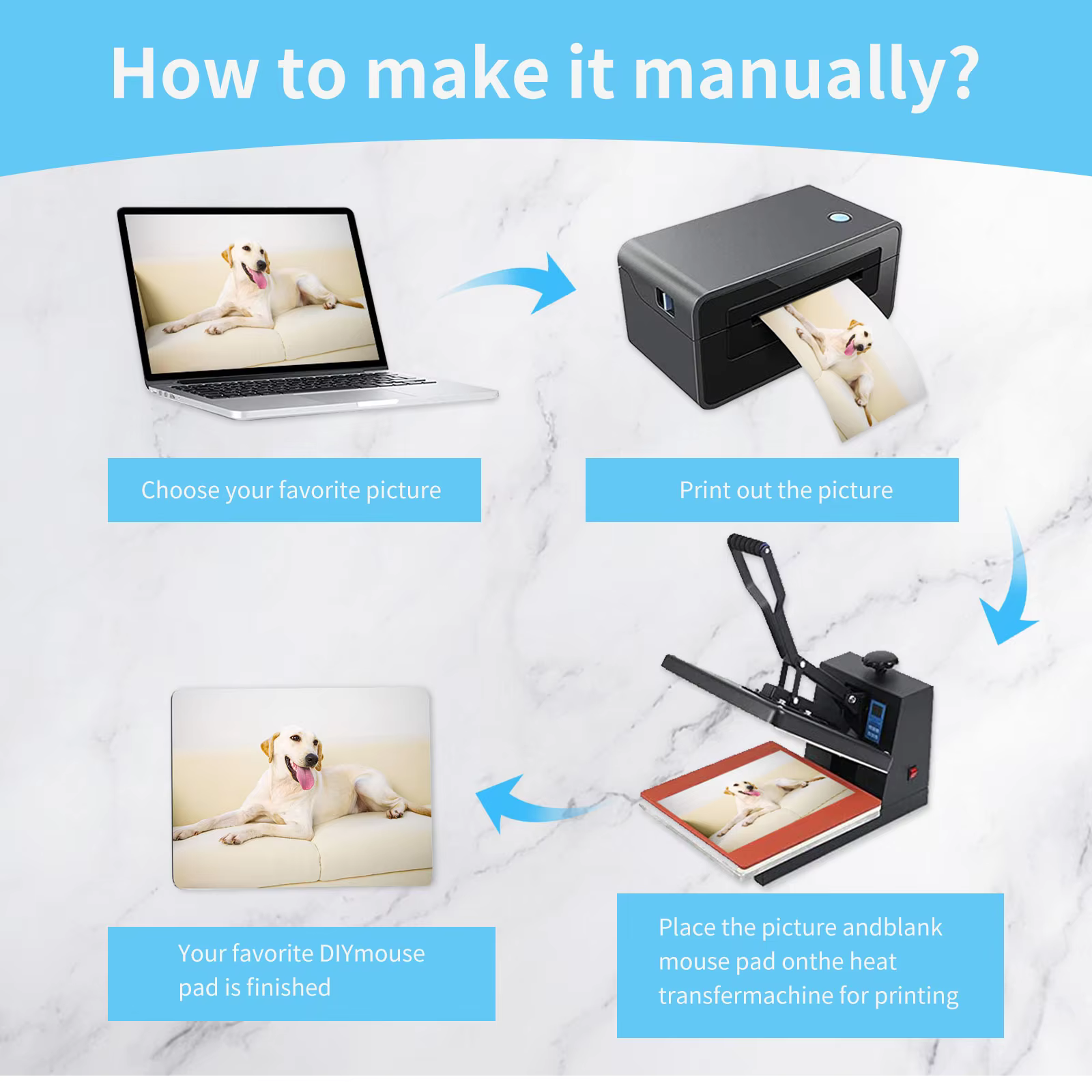 1 Pc Sublimation Mouse Pad Bla - Mouse Pad Blank Sublimation のレビューと価格