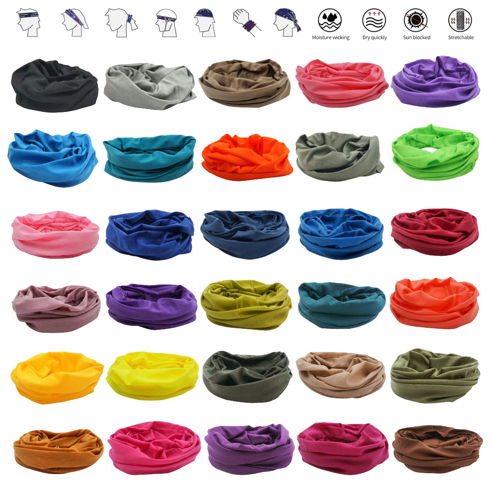 55 Solid Colors Outdoor Sports - Bandana Blank White のレビューと価格