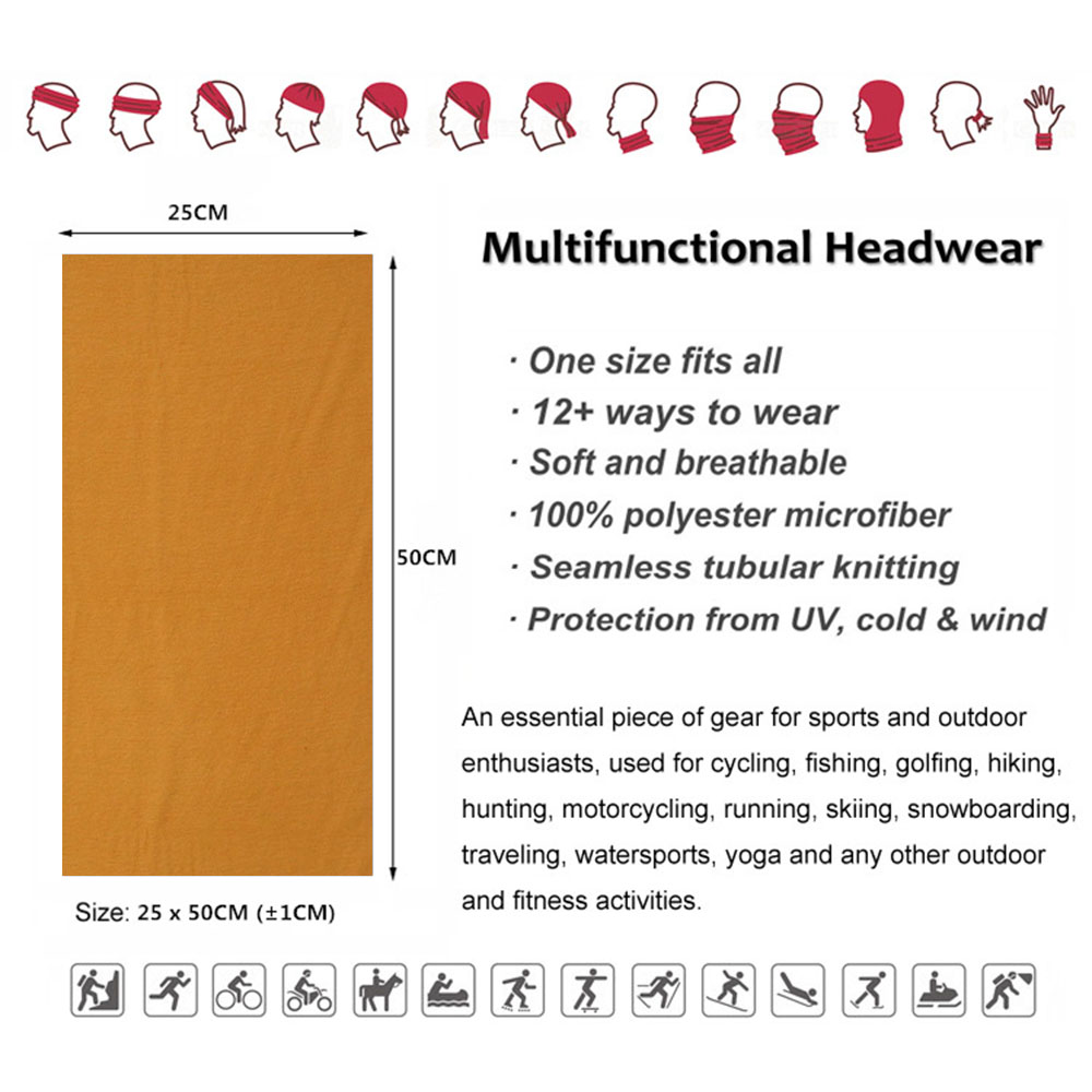 55 Solid Colors Outdoor Sports - Bandana Blank White のレビューと価格