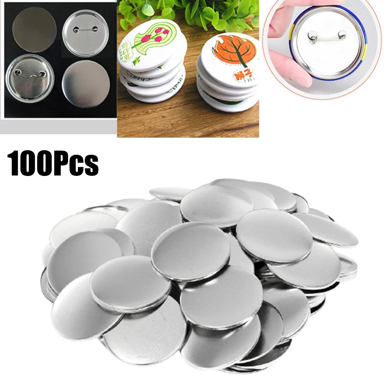 100pcs Blank Badge Pin Button  - Button Badge Blank のレビューと価格