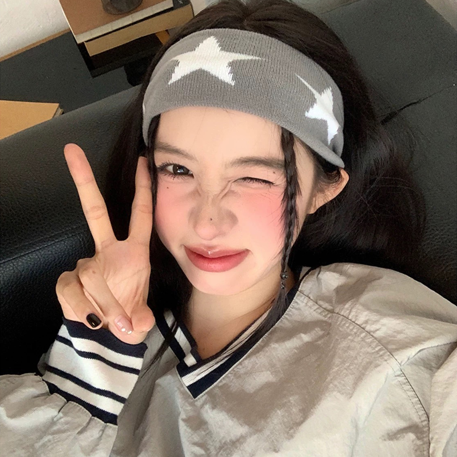 Star Embroidery Sports Headban - Bandana Blank White のレビューと価格