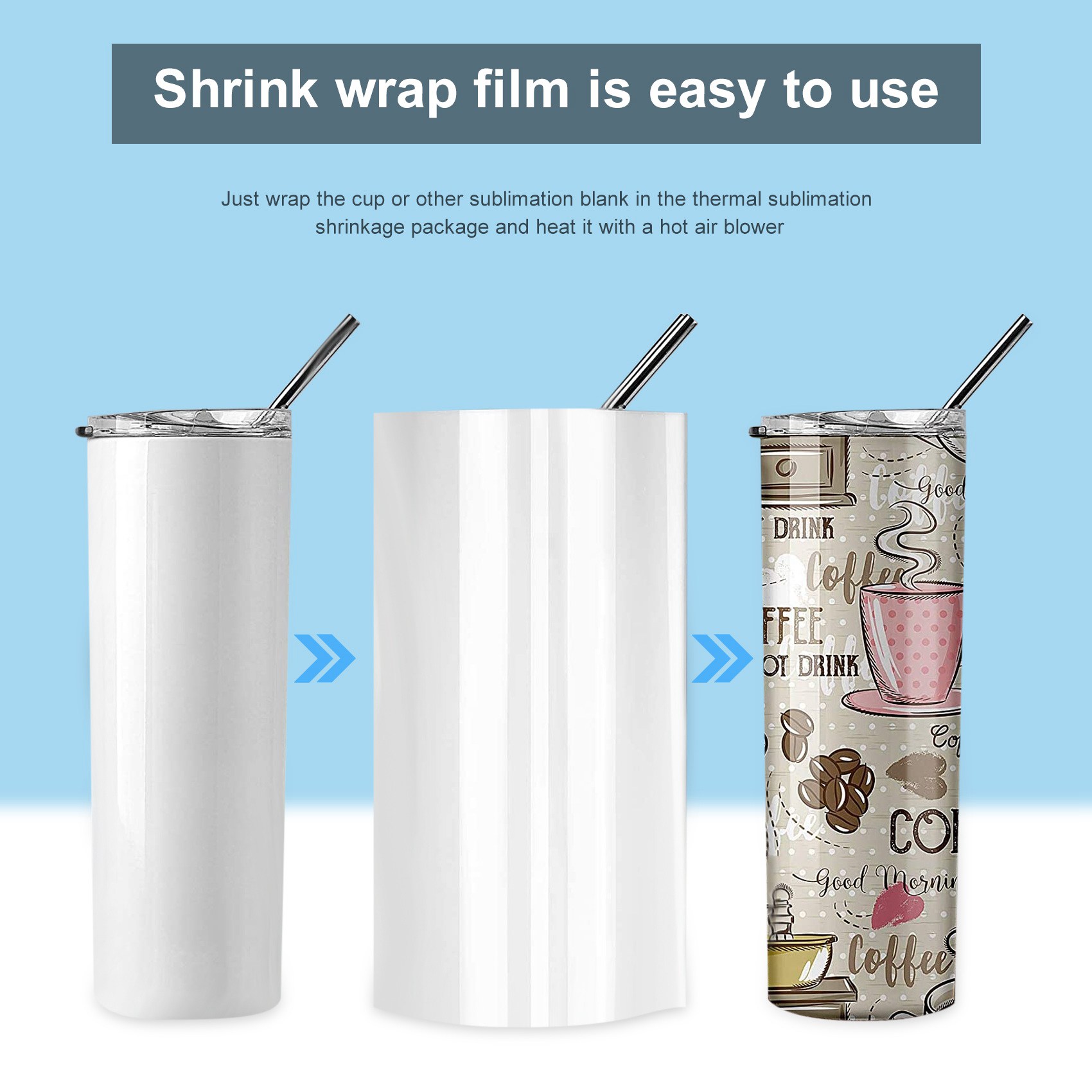 AEE3-30Pcs Sublimation Shrink  - Sublimation Mug White のレビューと価格
