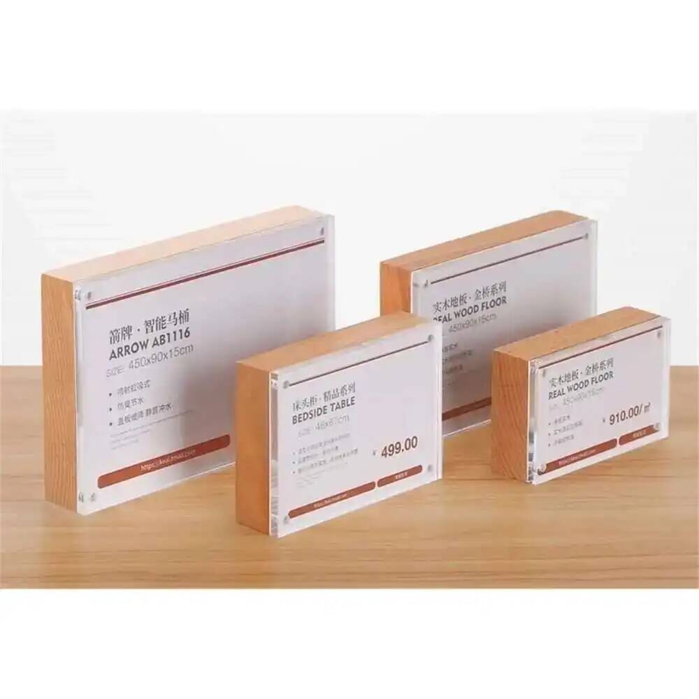 Desk Price Card Display Magnet - Photo Acrylic Block のレビューと価格