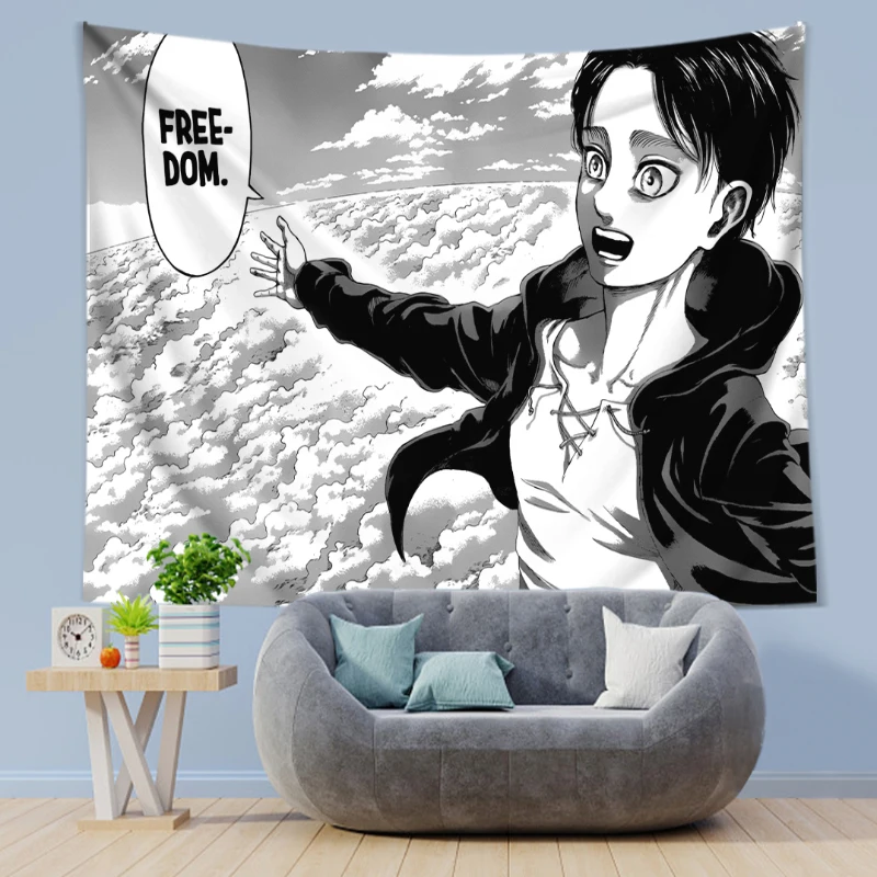 Eren Yeager Freedom Manga Post - Canvas Wrap Ready のレビューと価格