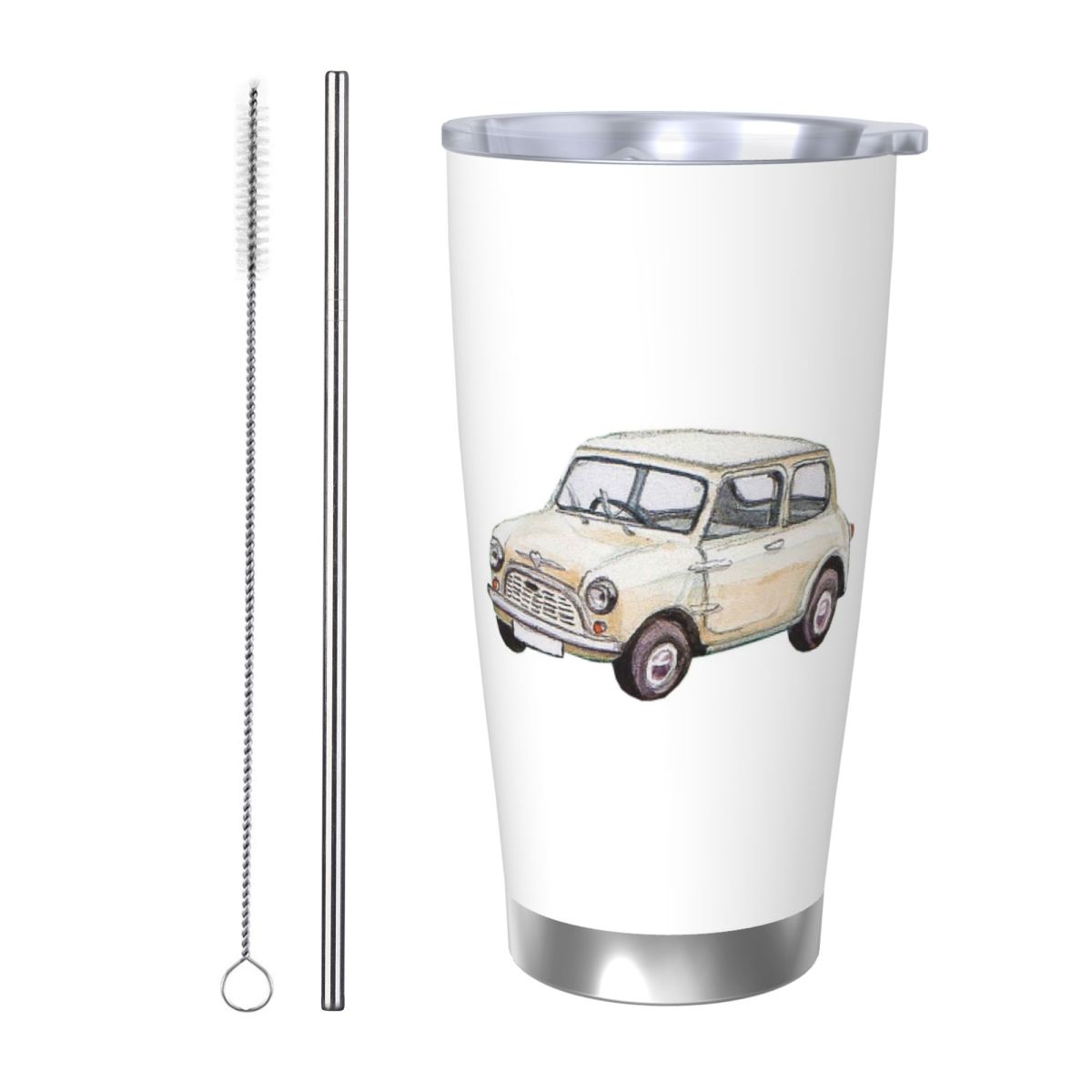 Classic White Mini Cooper In W - Tumbler 20Oz White のレビューと価格