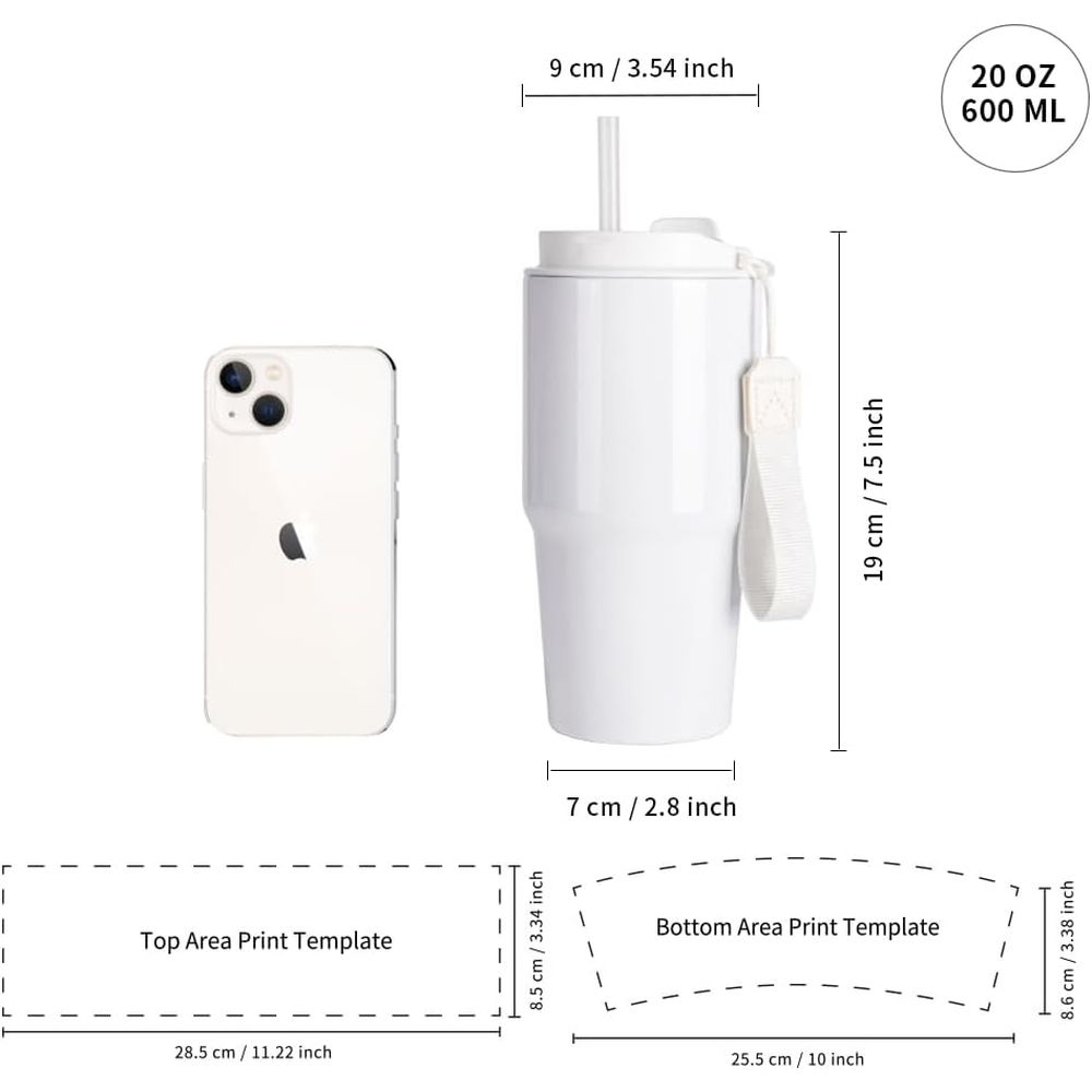 20 oz White Sublimation Tumble - Tumbler 20Oz White のレビューと価格
