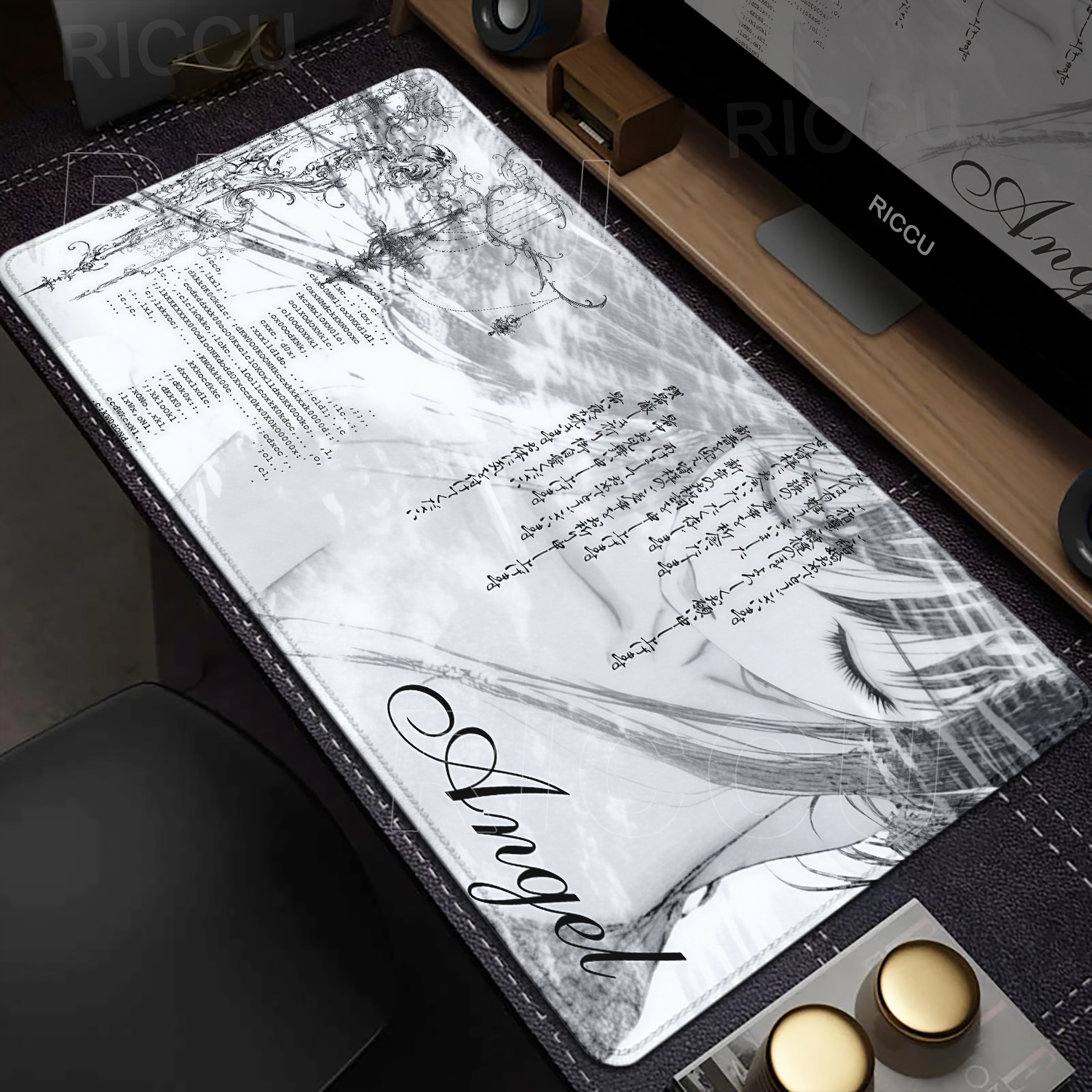 Anime Aesthetics Mousepad Blac - Mouse Pad Blank Sublimation のレビューと価格