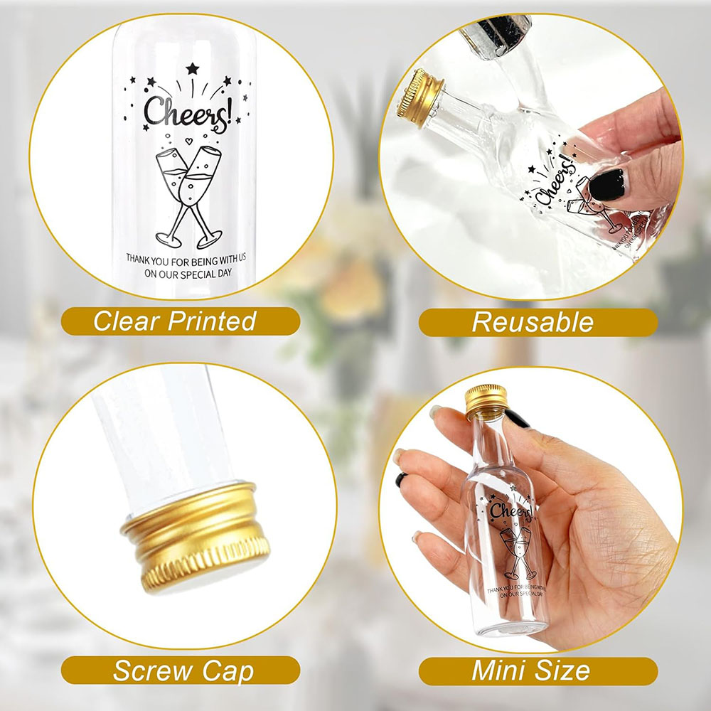 50Pack Mini Liquor Bottles,1.7 - Water Bottle Blank のレビューと価格