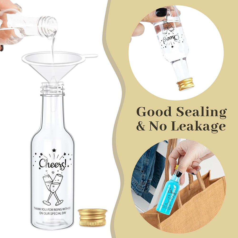 50Pack Mini Liquor Bottles,1.7 - Water Bottle Blank のレビューと価格