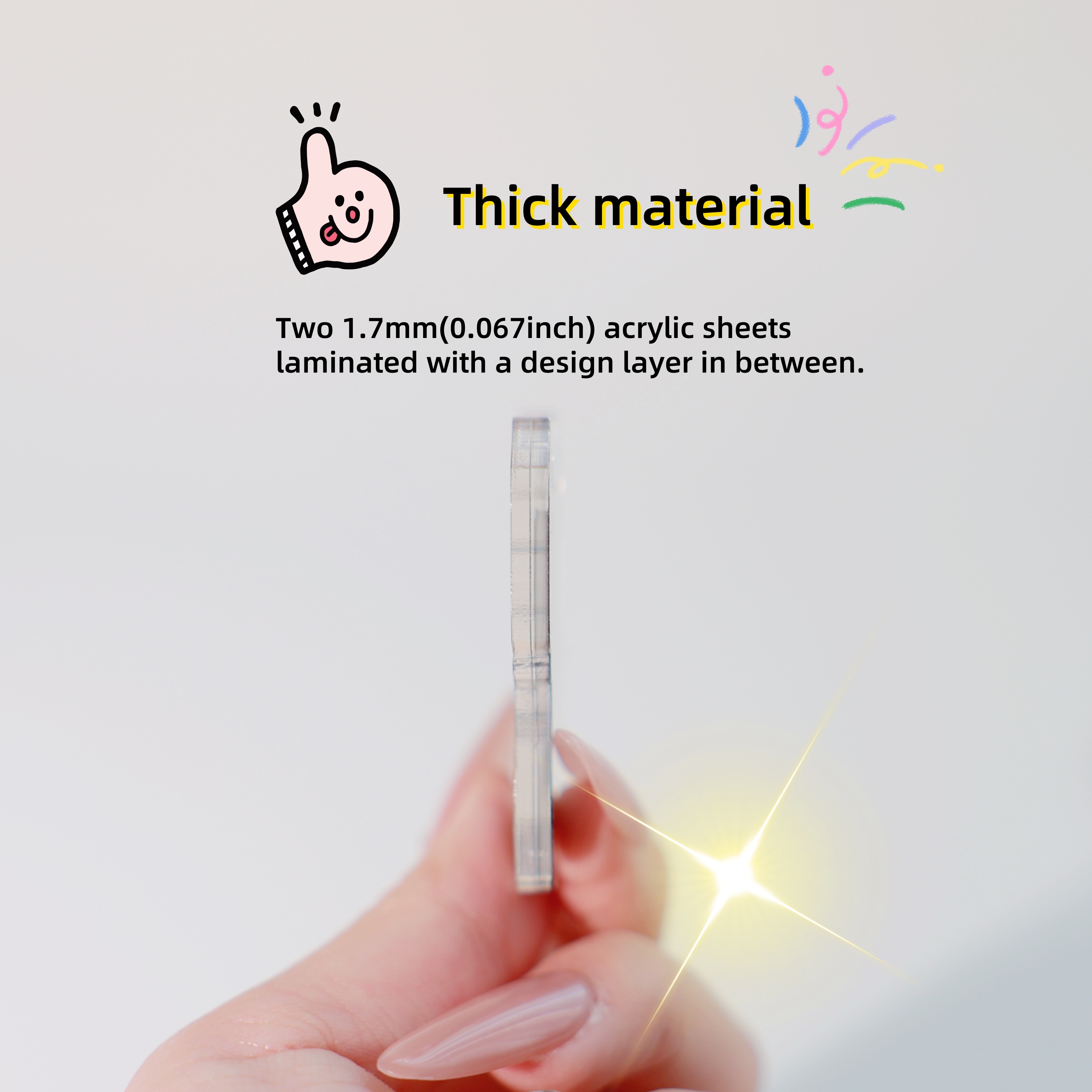 1pc Custom Double-Layer Acryli - Photo Acrylic Block のレビューと価格