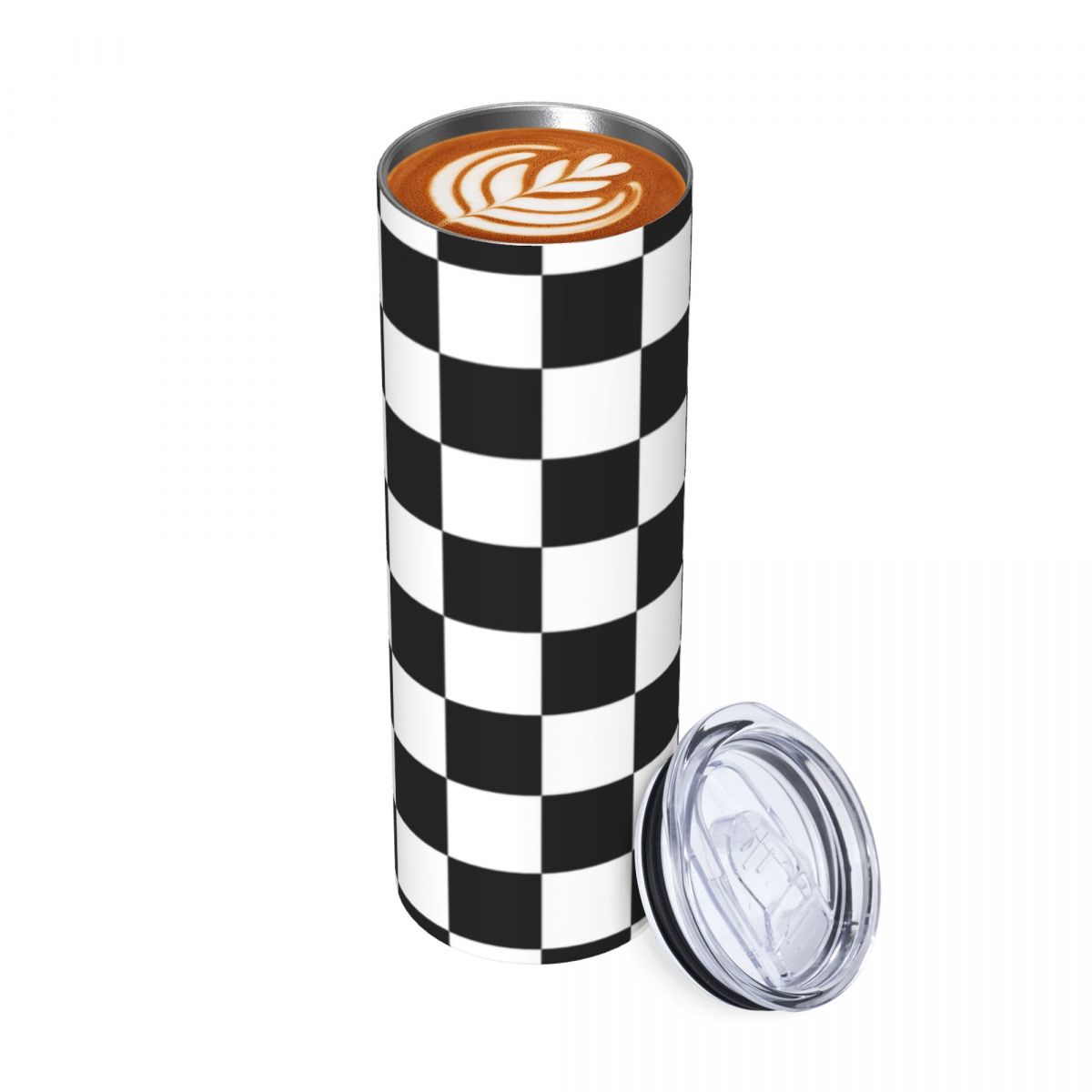 Black And White Checkerboard S - Tumbler 20Oz White のレビューと価格