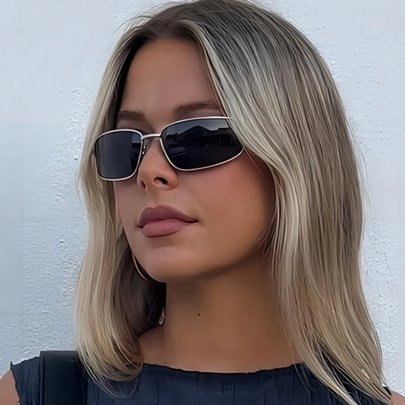 Women's y2k Sunglasses Stylish - Metal Photo Panel のレビューと価格