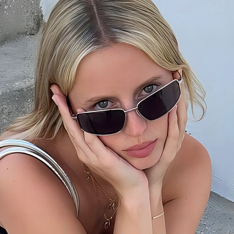 Women's y2k Sunglasses Stylish - Metal Photo Panel のレビューと価格