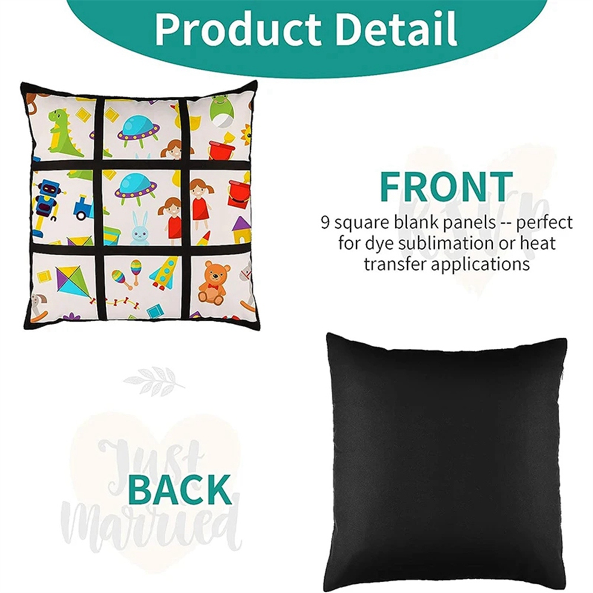 A45I 6Pcs Sublimation Blank Pa - Pillow Cover Sublimation のレビューと価格