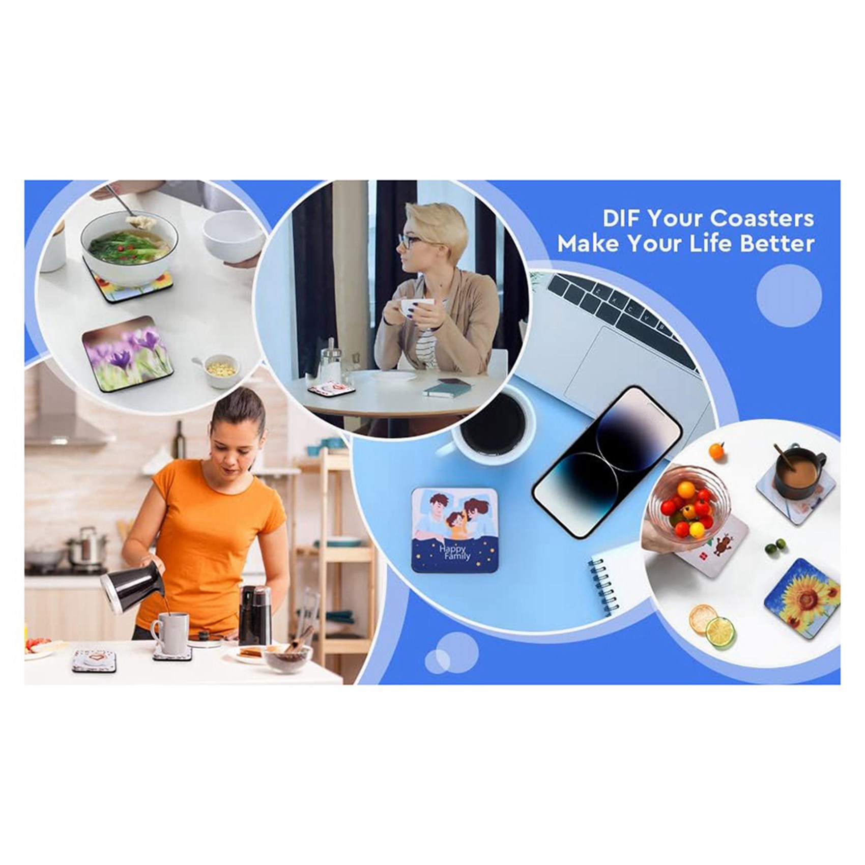 【LAST CHANCE】40PCS Square Subl - Coaster Sublimation Blank のレビューと価格