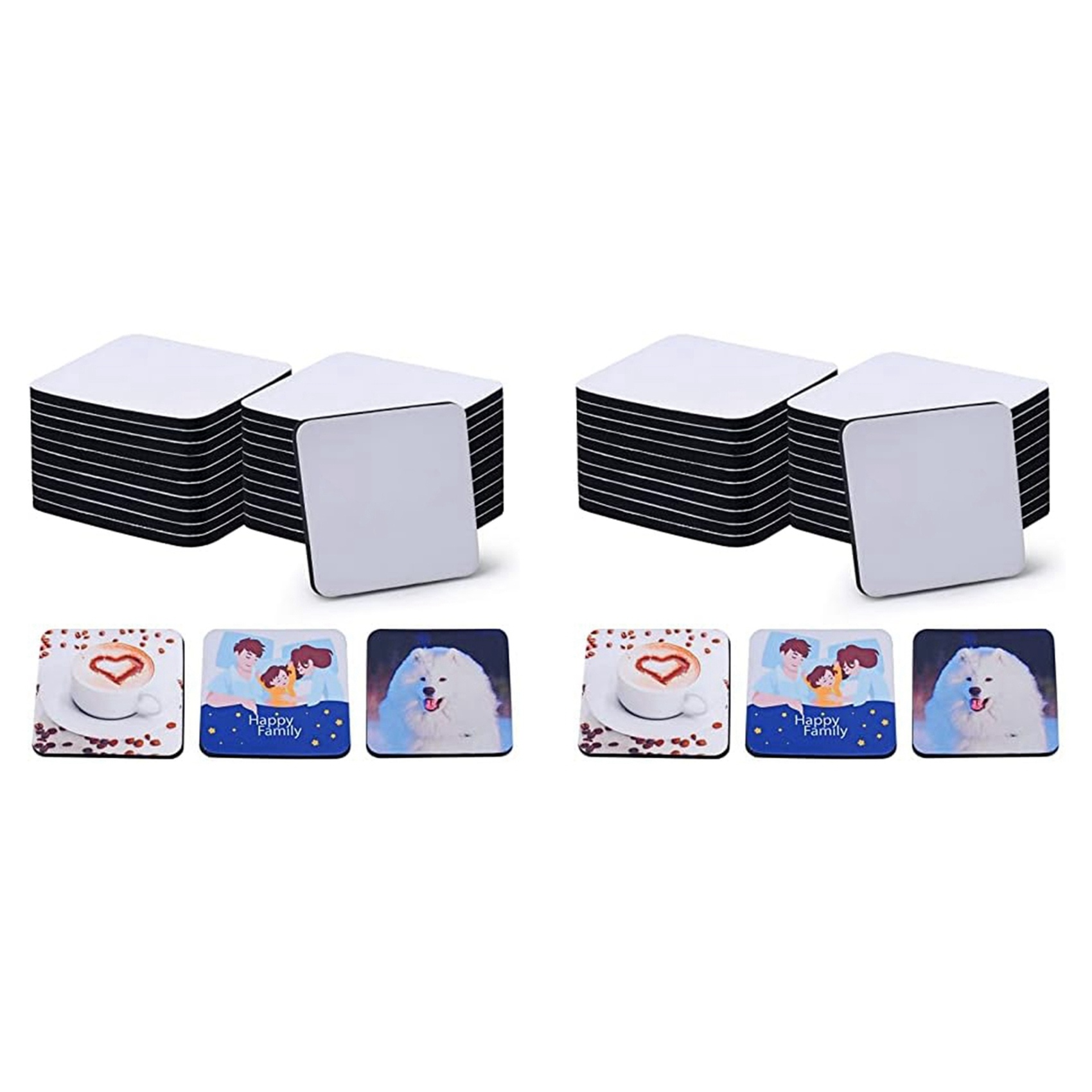 【LAST CHANCE】40PCS Square Subl - Coaster Sublimation Blank のレビューと価格
