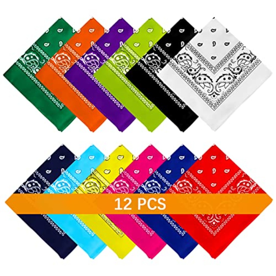 12- Bandanas for Men Women Pai - Bandana Blank White のレビューと価格