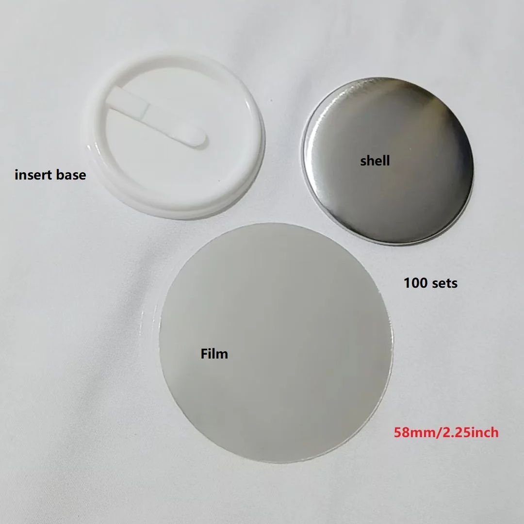 100pcs 58mm 2.25inch Insert bu - Button Badge Blank のレビューと価格