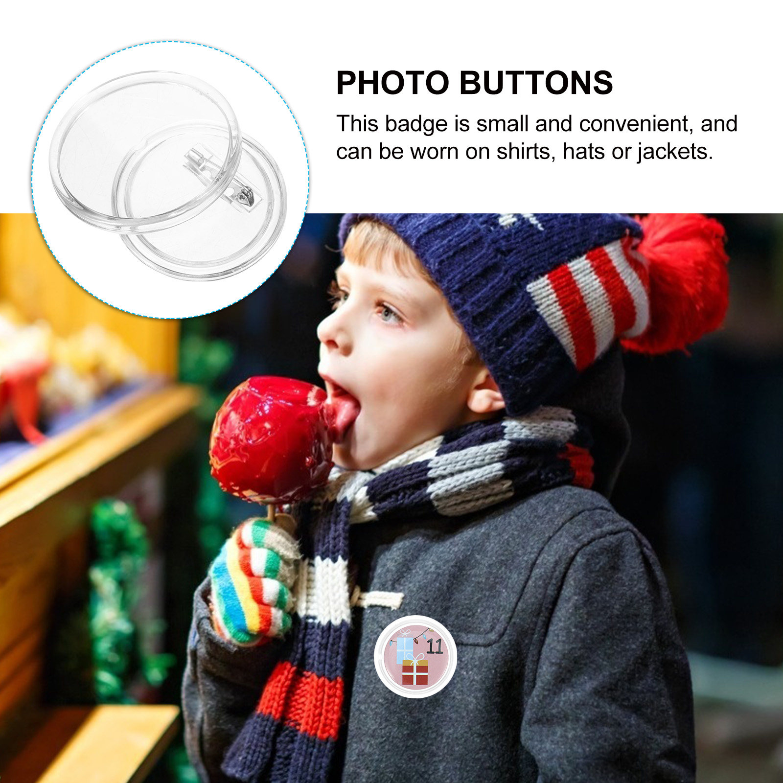 10Pcs Acrylic Photo Badge Blan - Button Badge Blank のレビューと価格