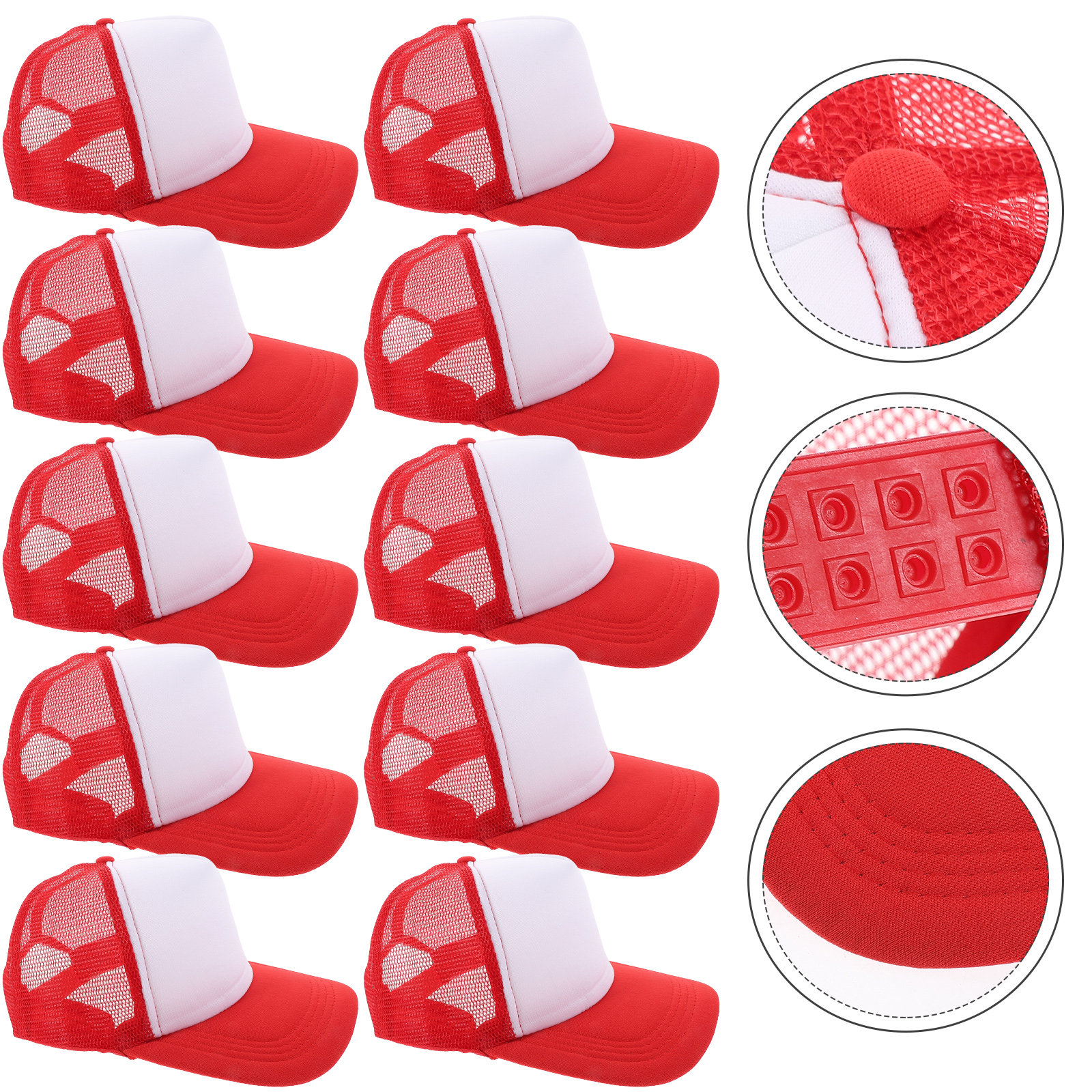 10pcs Blank Mesh Baseball Caps - Hat Sublimation Blank のレビューと価格