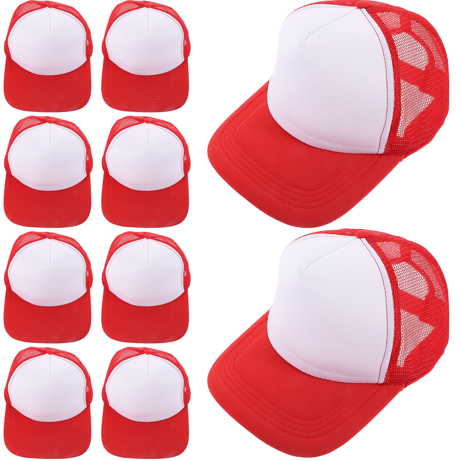 10pcs Blank Mesh Baseball Caps - Hat Sublimation Blank のレビューと価格