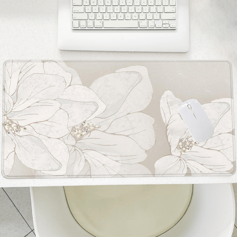 Elegant White Lily Mouse Pad,  - Mouse Pad Blank Sublimation のレビューと価格
