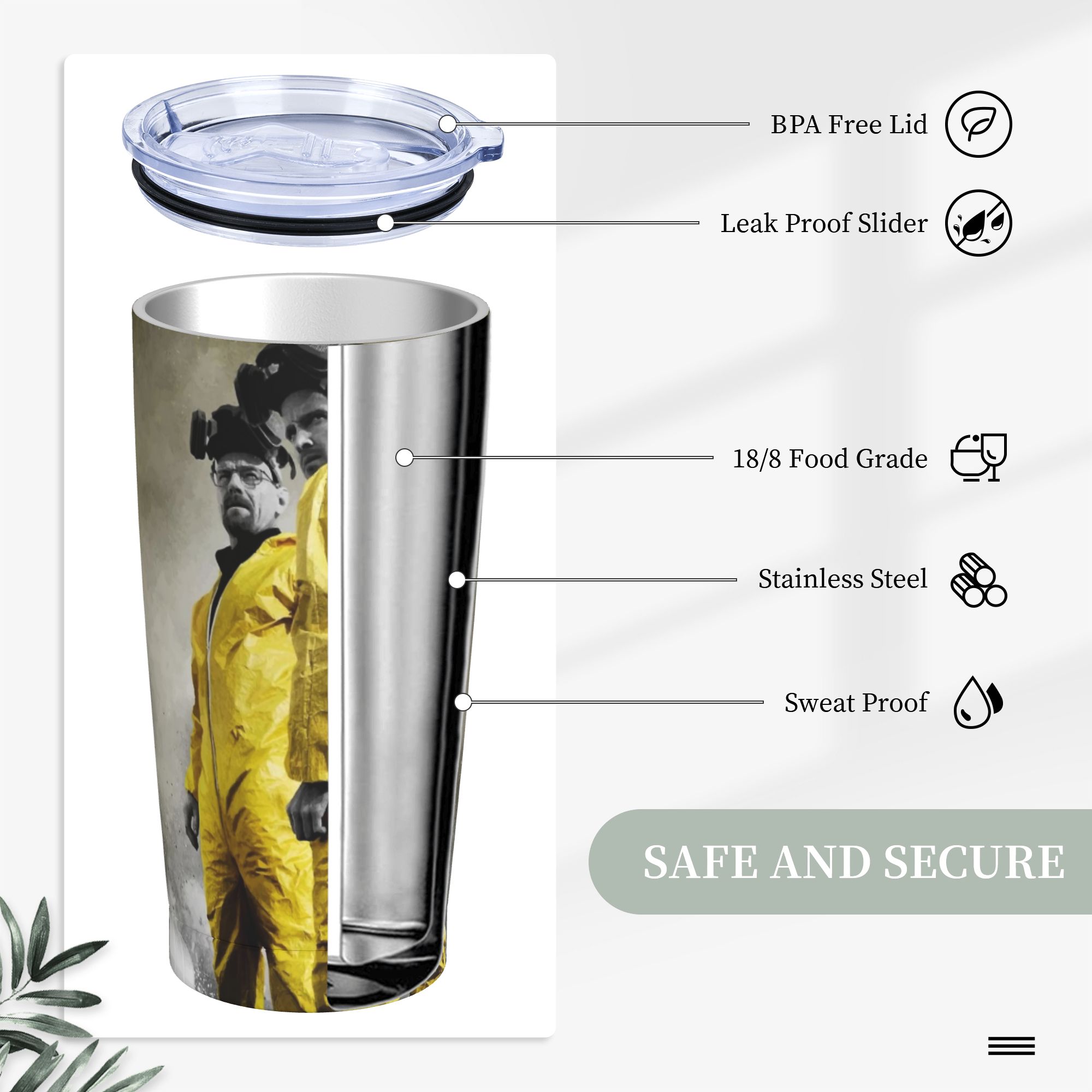 Breaking Bad Tumbler Vacuum In - Tumbler 20Oz White のレビューと価格