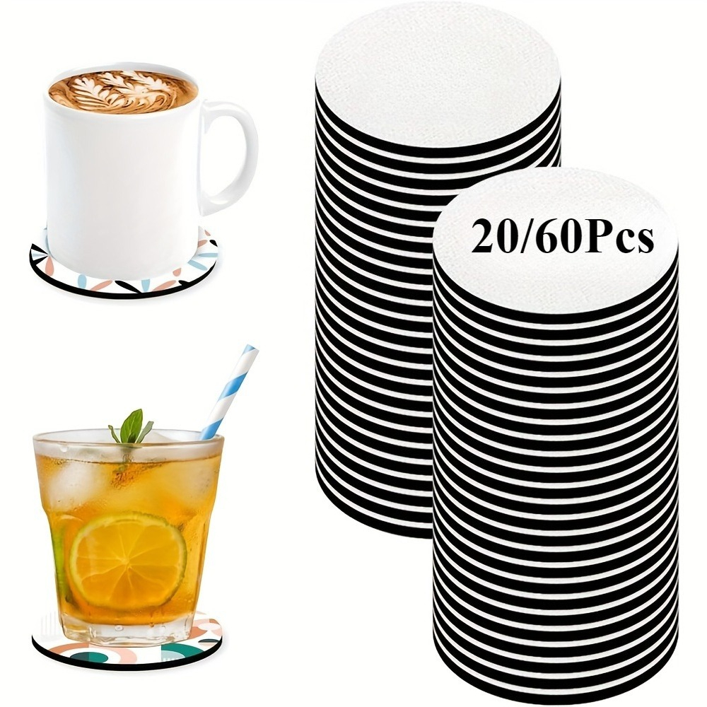 20/60pcs Coasters, Blank Heat- - Coaster Sublimation Blank のレビューと価格