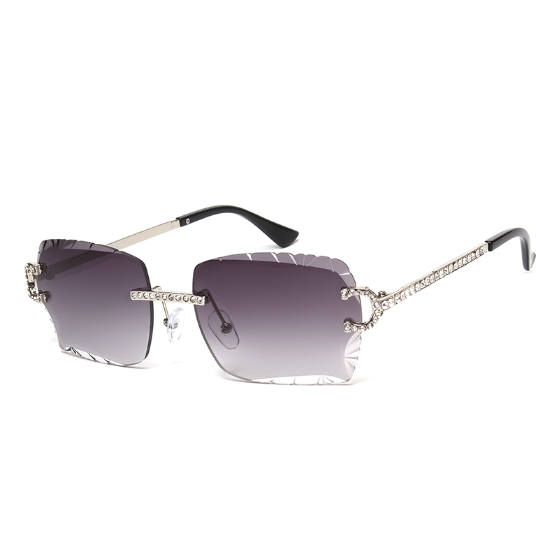 Fashion Rimless Square Sunglas - Metal Photo Panel のレビューと価格