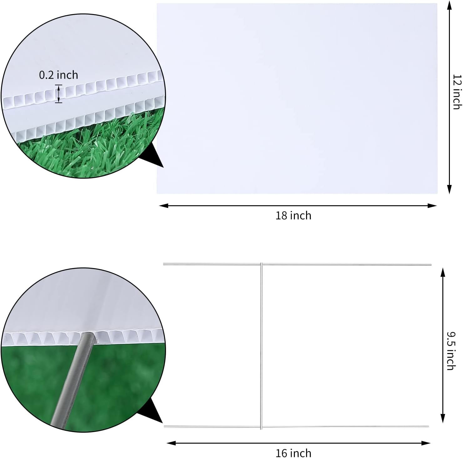 18x12 Inch Blank Yard Signs wi - Yard Sign Blank のレビューと価格
