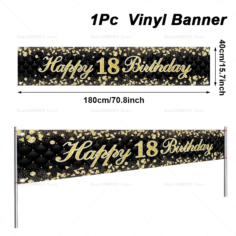 Happy 18th Birthday Banner Dec - Yard Sign Blank のレビューと価格