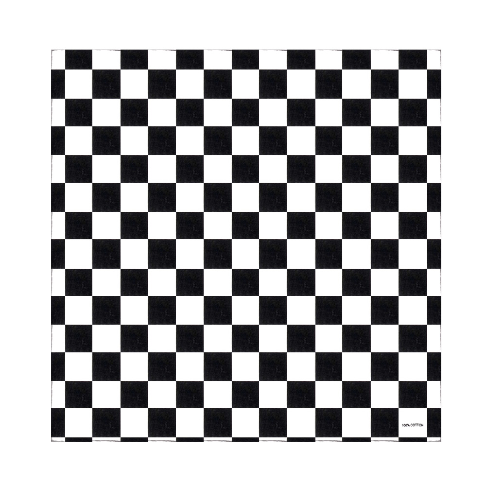 Bandana Checkered Flag Auto Ra - Bandana Blank White のレビューと価格