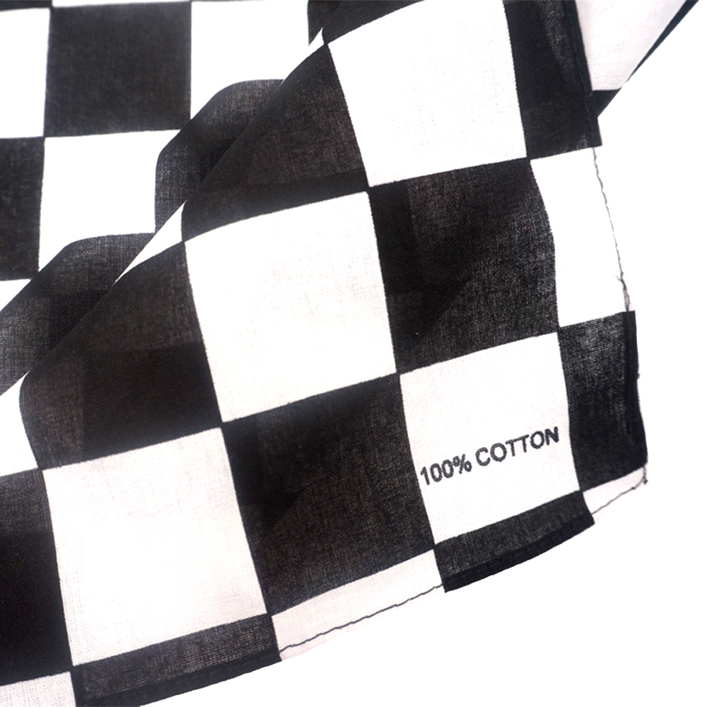 Bandana Checkered Flag Auto Ra - Bandana Blank White のレビューと価格