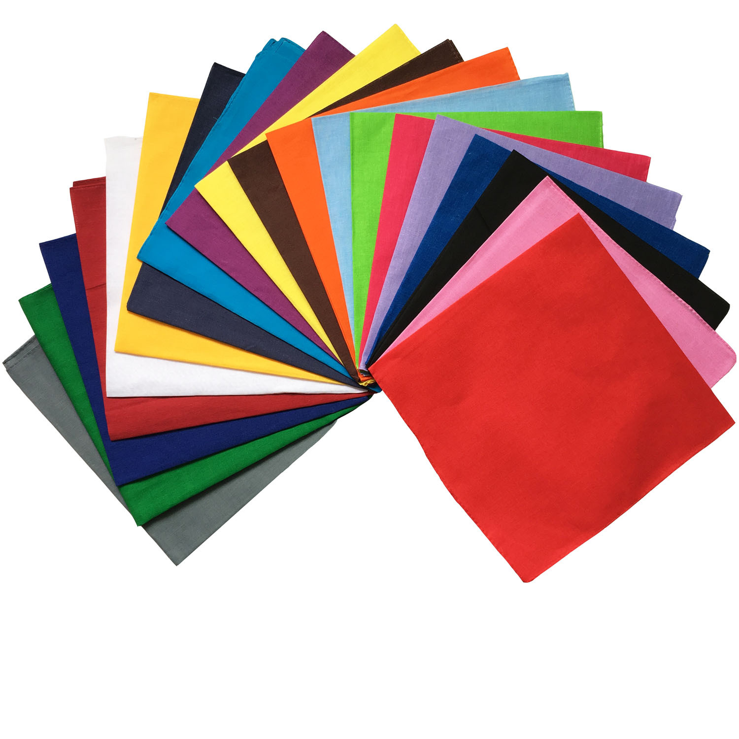 100%Cotton Cotton solid color  - Bandana Blank White のレビューと価格