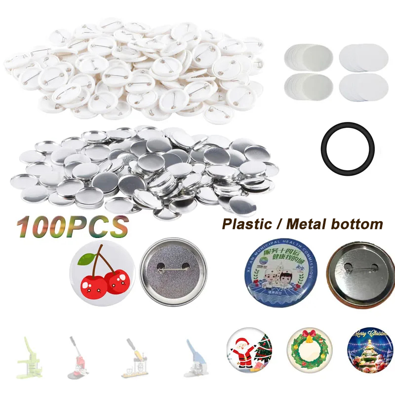 100PCS Blank Button Making Sup - Button Badge Blank のレビューと価格