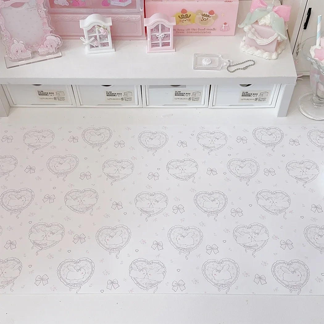 Kawaii Pink Rabbit Leather Des - Mouse Pad Blank Sublimation のレビューと価格