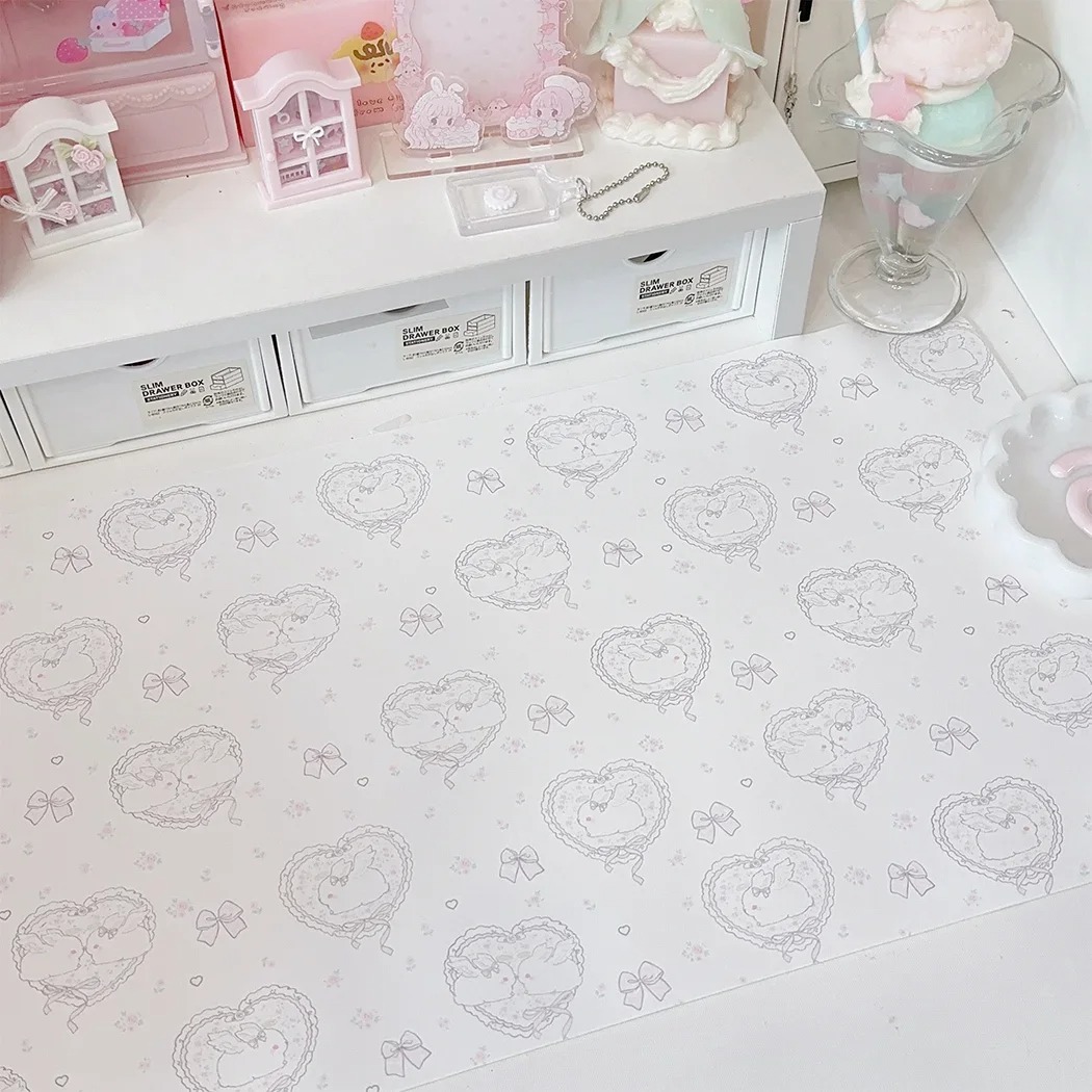 Kawaii Pink Rabbit Leather Des - Mouse Pad Blank Sublimation のレビューと価格