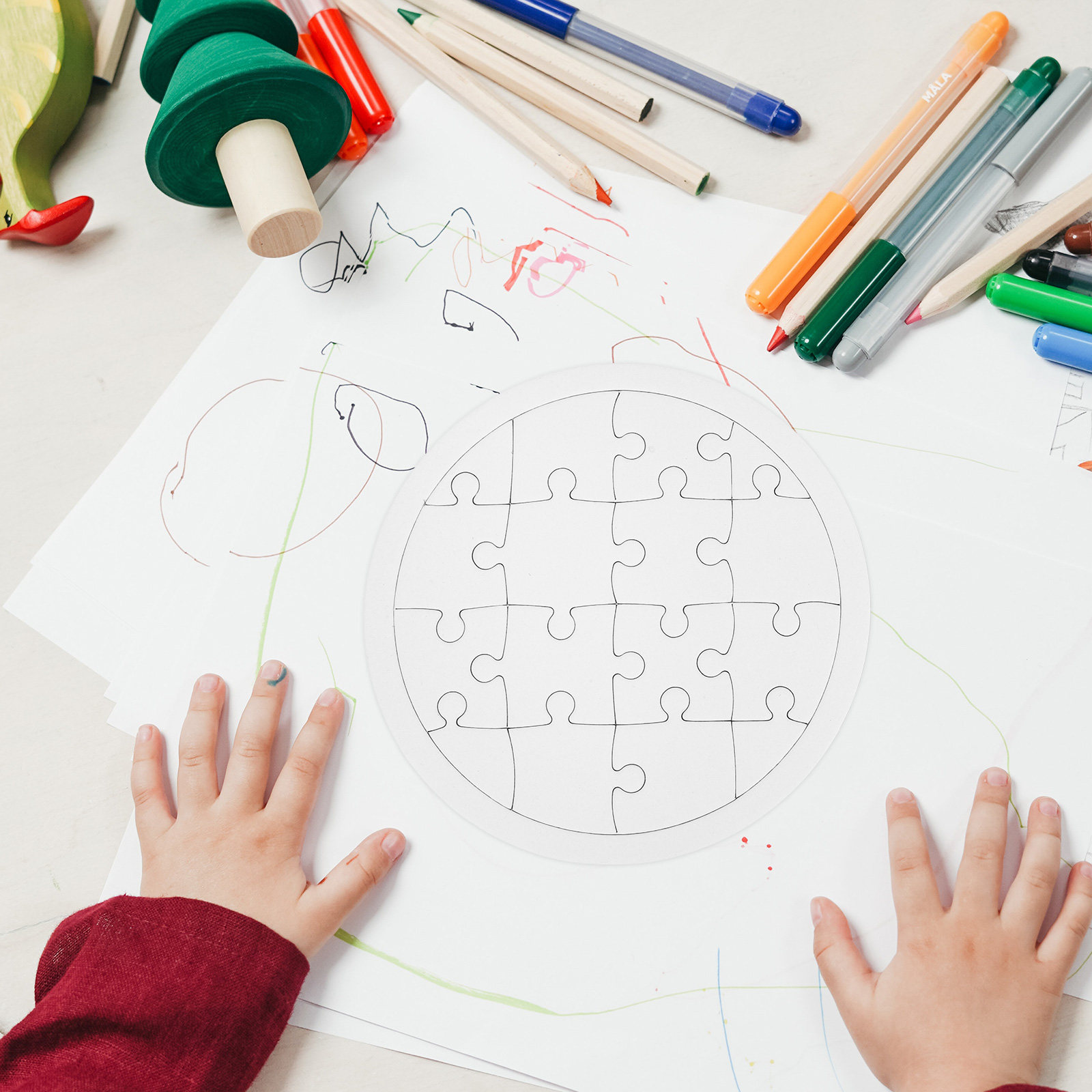 10Pcs Blank Kid DIY Puzzles Wh - Puzzle Blank White のレビューと価格