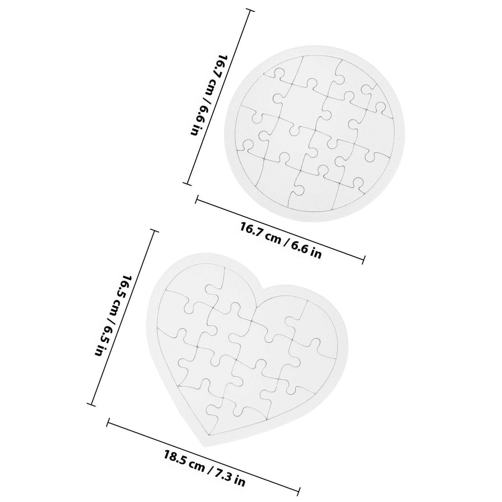 10Pcs Blank Kid DIY Puzzles Wh - Puzzle Blank White のレビューと価格
